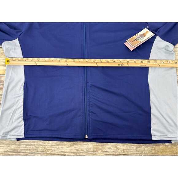 Shadow Sport Fitted Colorblock Belle Sleeve Zip Front Jacket Size 3X Blueprint‎ - Picture 8 of 9